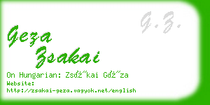 geza zsakai business card